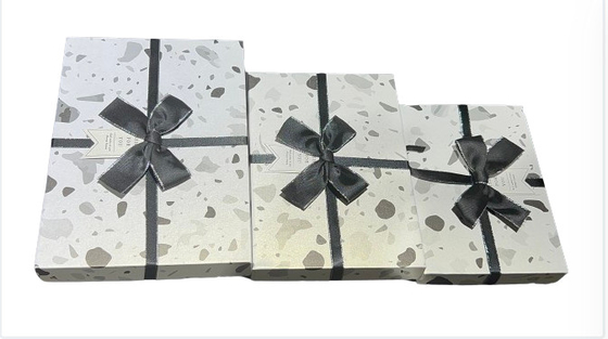 Custom Hot Gold Pattern Gift Box Bow Gift Box Jewelry Gift Box Set