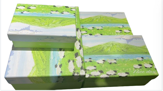 Beautiful Pattern Flip Top Gift Box Custom Rigid Cardstock Elegant Design