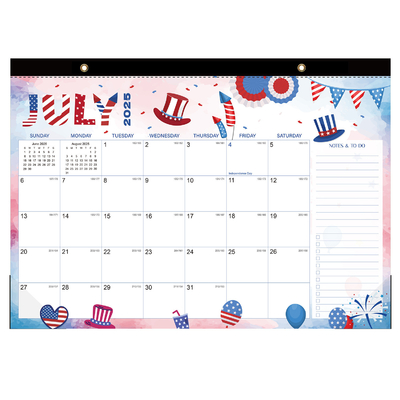 Custom Monthly View Layout Personalized Calendar Printing on Glossy Paper Type