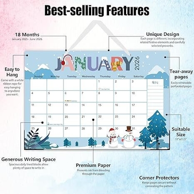 12 Photos Custom Wall Calendars Spiral Binding For Corporate Gifts