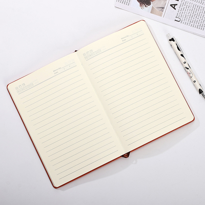 5.8 X 8.3 Inches Spiral Hardcover Notebook with Elastic Band Closure and 300gsm Cover Weight