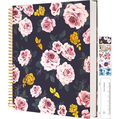 Standard Spiral Hardcover Notebook 5.8 X 8.3 Inches 100 Pages Ideal for Writing Drawing and Organizing Ideas Efficiently