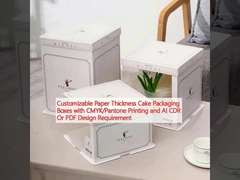 Customizable Paper Thickness Cake Packaging Boxes with CMYK/Pantone Printing and AI CDR Or PDF Design Requirement