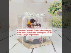 Adjustable Cardstock Grade Cake Packaging Boxes with Offset/Screen Printing and EPS AI or PSD Design Requirement