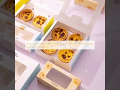 Matt Lamination Cake Packaging Boxes for Offset Printing Egg Tart Packaging