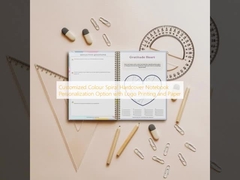 Customized Colour Spiral Hardcover Notebook Personalization Option with Logo Printing and Paper