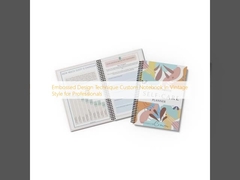 Embossed Design Technique Custom Notebook in Vintage Style for Professionals