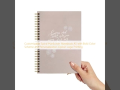 Customizable Spiral Hardcover Notebook A5 with Bold Color Scheme and Personalization Option Logo Printing