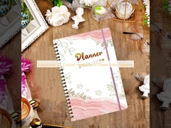 Hardcover A5 Custom Notebook in Pastel Color Scheme