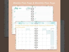 Vintage Personalized Notebook for Business Professionals and Executives