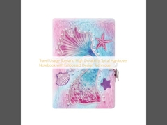 Travel Usage Scenario High Durability Spiral Hardcover Notebook with Embossed Design Technique