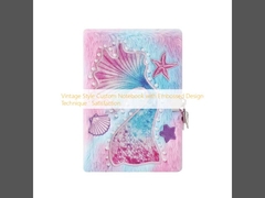 Vintage Style Custom Notebook with Embossed Design Technique ' Satisfaction