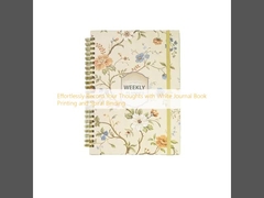 Effortlessly Record Your Thoughts with White Journal Book Printing and Spiral Binding