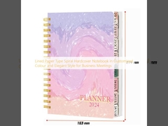 Lined Paper Type Spiral Hardcover Notebook in Customized Colour and Elegant Style for Business Meetings