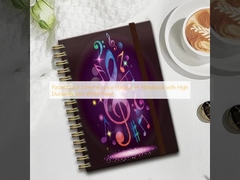 Pastel Color Scheme Spiral Hardcover Notebook with High Durability and White Paper