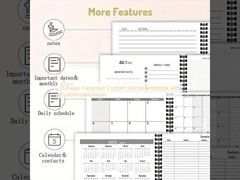 15 Pages Hardcover Custom Journal Notebook with Customizable Cover