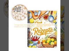 Vintage Style Embossed Design Hardcover Spiral Hardcover Notebook with Hardcover Cover Material