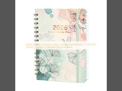 Elastic Band Closure Custom Journal Notebook in 5.8 X 8.3 Inches Size for Customer Requirements