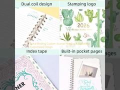 Spiral Binding Custom Journal Notebook Pocketless Customized Design