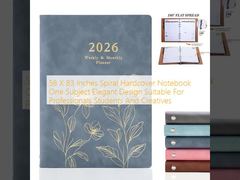 58 X 83 Inches Spiral Hardcover Notebook One Subject Elegant Design Suitable For Professionals Students And Creatives