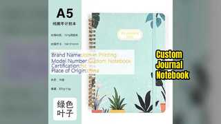 Custom Journal Notebook White Pages Elegant Design