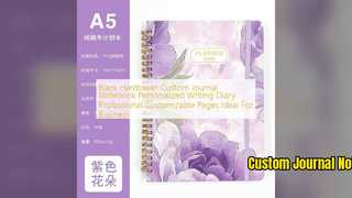 Custom Hardcover Notebook Black Personalized Diary Journal