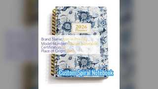 Custom Journal Notebook White Pages Spiral Binding