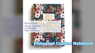 Embossed Custom Notebook Elegant Planner